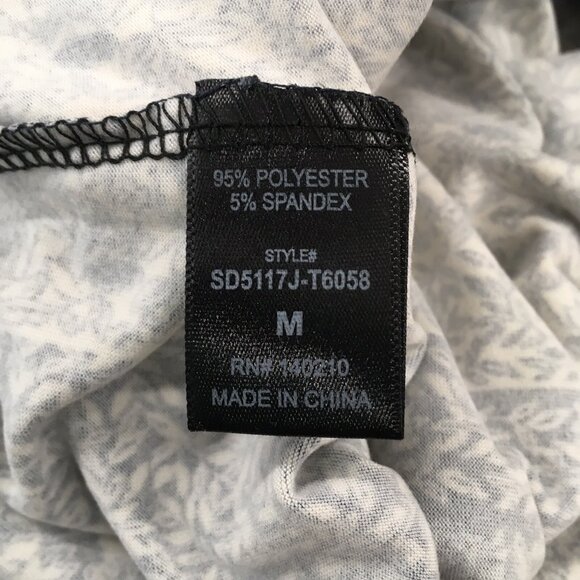 Love Cameron LA Dress Size Medium Black Floral Long Sleeve Stretch Mini Bodycon - Picture 9 of 10